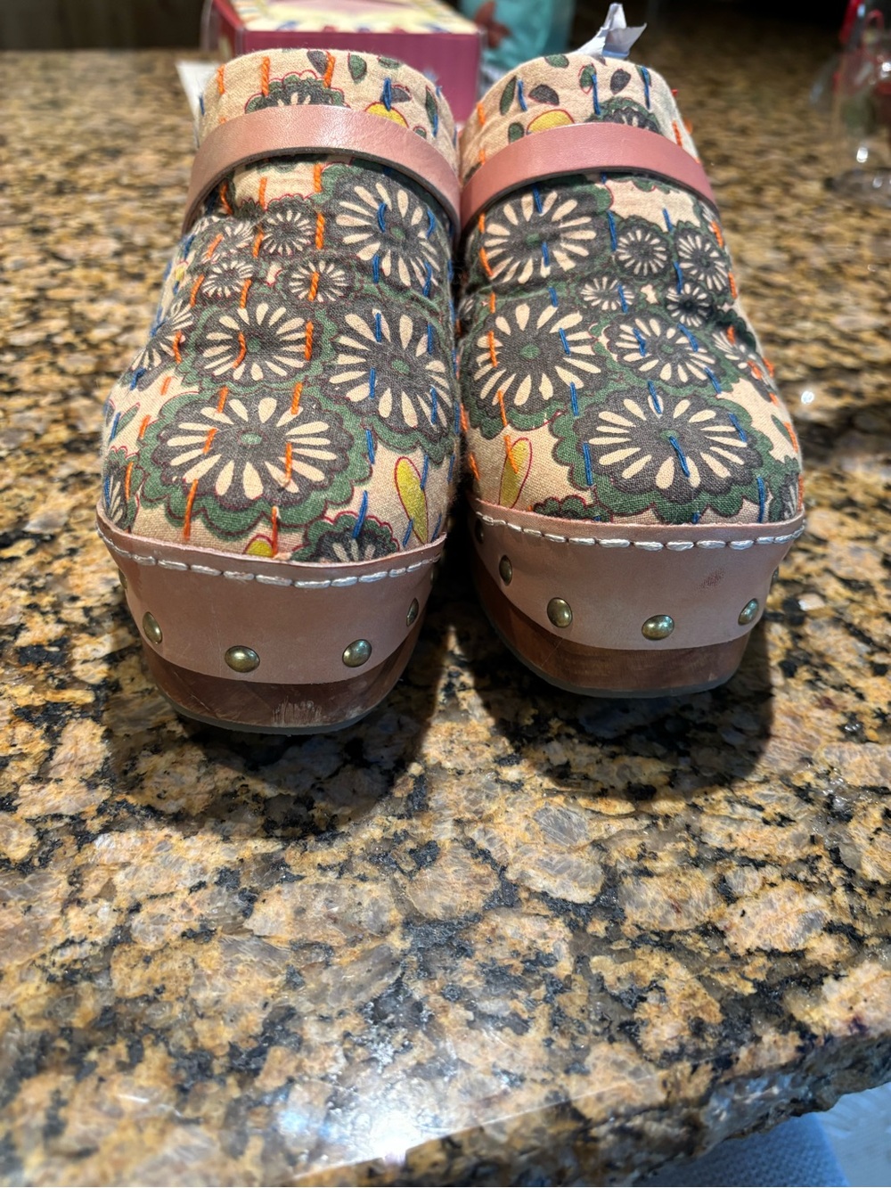 Free People Bohemian Patterned Slip-On Mules - Picture 5 of 8